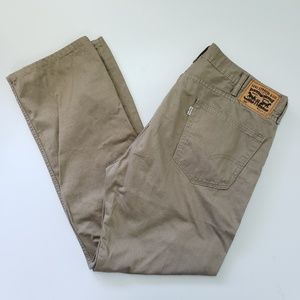 Levis Khaki Pants 40x32 505 Classic Straight Leg
